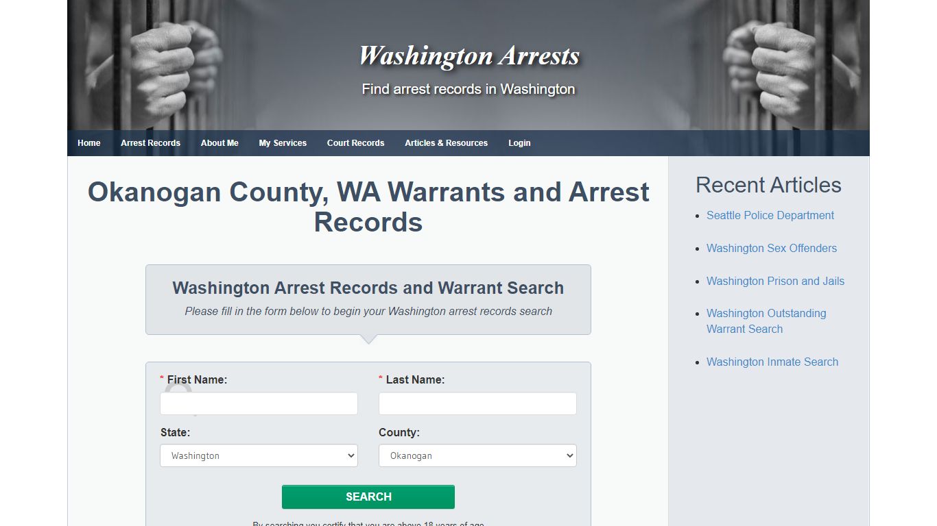 Okanogan County, WA Warrants and Arrest Records